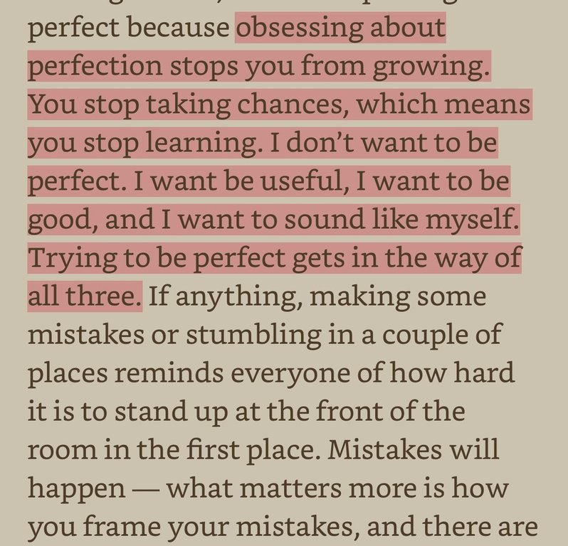 Be Useful, Not Perfect