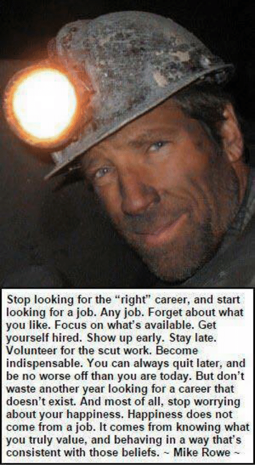 Look For A Job Not A Career - Mike Rowe