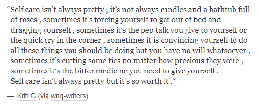 Self Care Isn't Pretty But Is Worth It