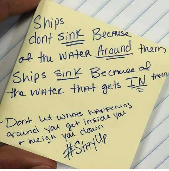 Ships Only Sink When Water Gets In Them